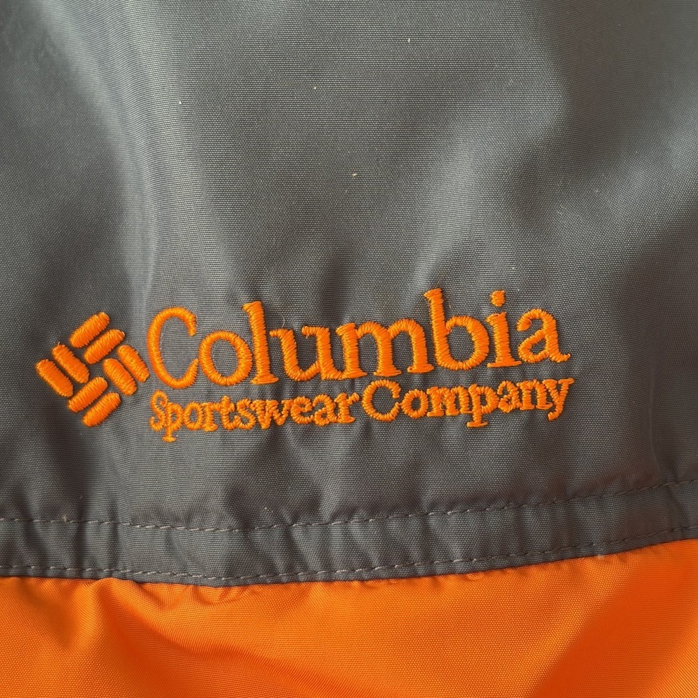 Vintage Columbia Down 650 Fill Convertible Puffer Vest Jacket Orange Men Large - Picture 4 of 11